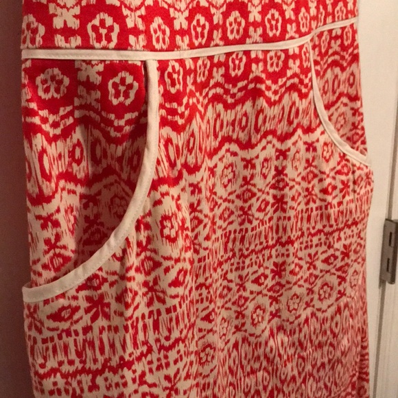 Strapless summer dress red and creme! - Picture 3 of 6